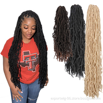 new locs crochet synthetic braiding hair extension 14inch 18inch 24inch goddess Faux Locs Hair For Crochet Braid